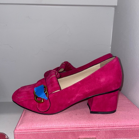Pink suede loafers - Picture 4 of 5